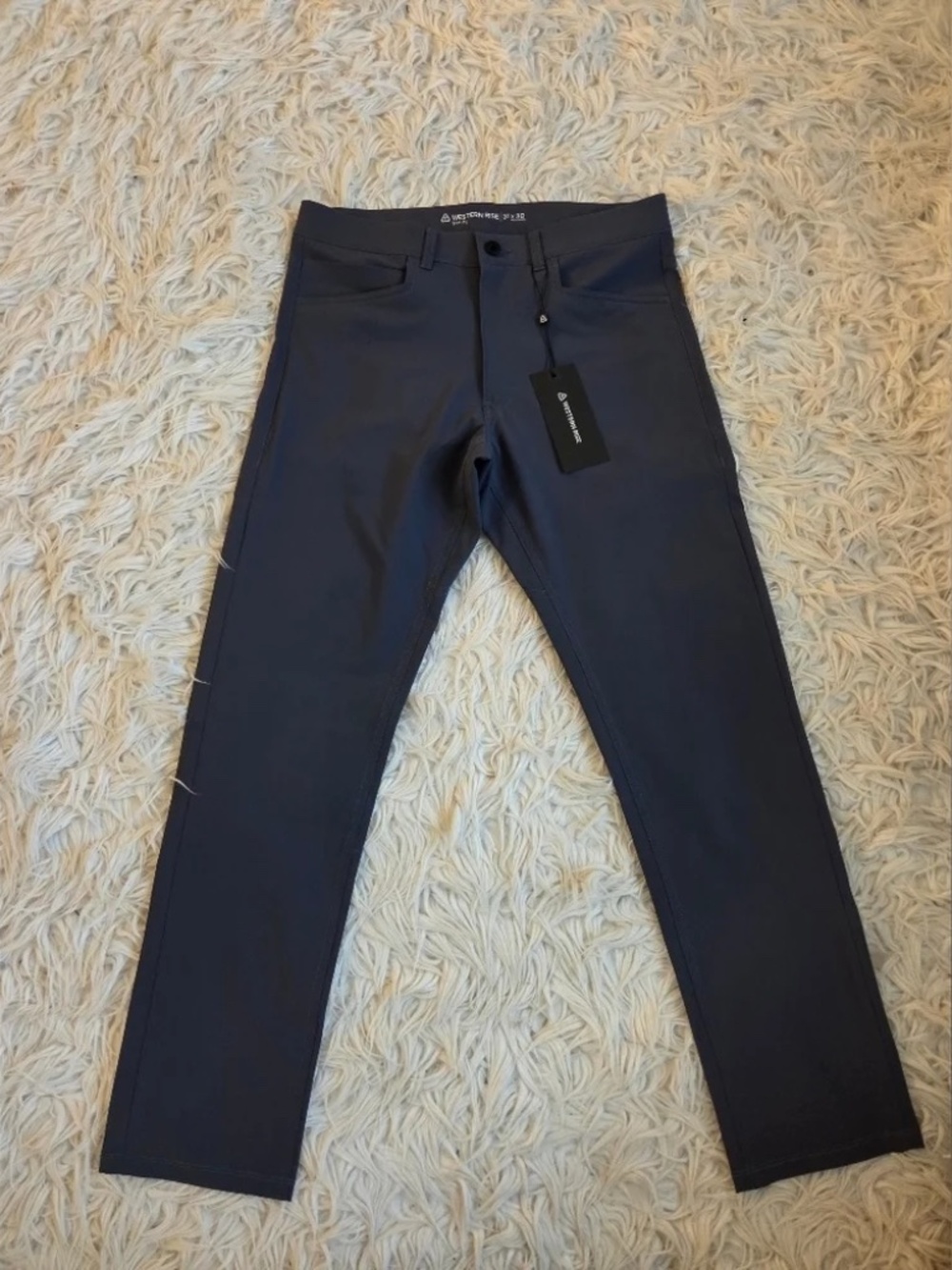 Western Rise Evolution Pant Mens 31x30 Blue Grey Slim Fit Lightweight Stretch